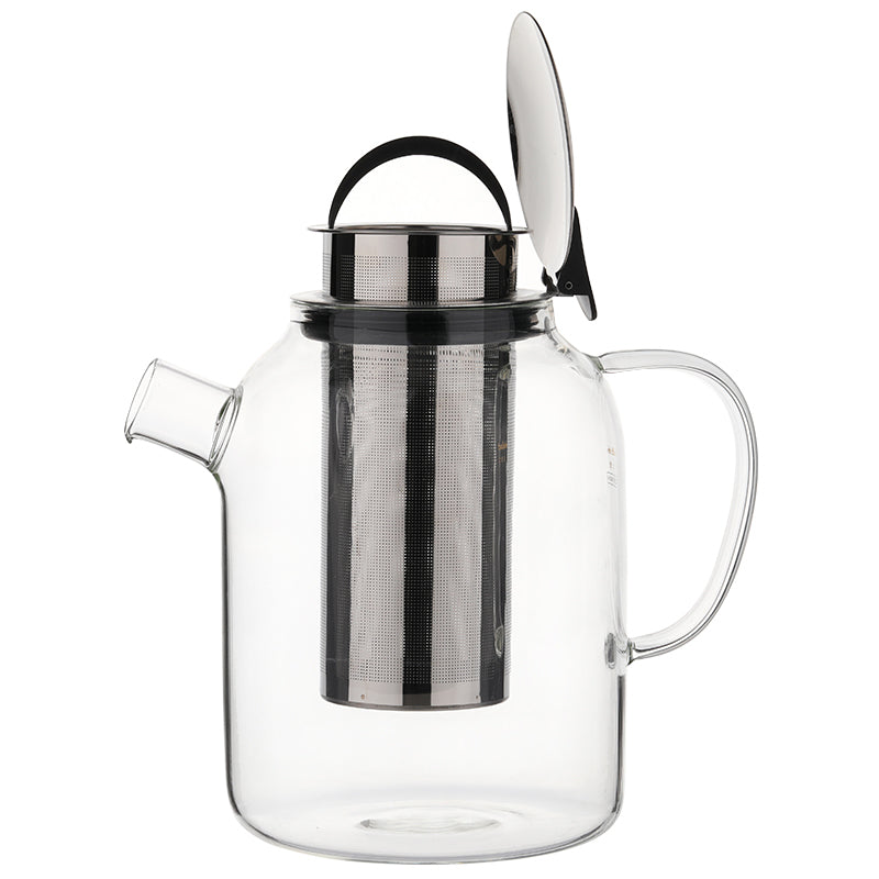 BIG BELLY 46oz/ 1400ml GLASS Teapot with permanent Infuser